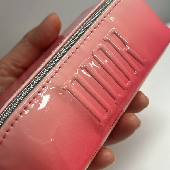 Dior Pink Gradient Patent Zip Logo Clutch Pouch - Picture 5 of 8